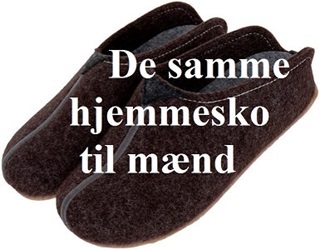 herre hjemmesko med gummisål